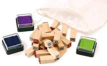 Zestaw stempli "Literki", 8140-small foot - pieczątki dla dzieci