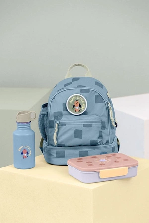 Lassig Bidon ze stali nierdzewnej z ustnikiem i uchwytem 500 ml Pattern Party Blue/green