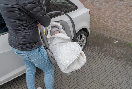 Lodger Wodoodporny wielofunkcyjny otulacz śpiworek z polarowym wnętrzem szary Taslon Drizzle