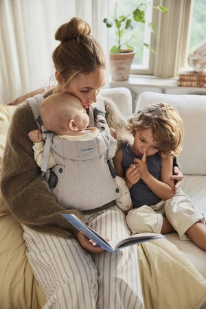 BABYBJORN - nosidełko Harmony, Woven Jasny Beż melanż
