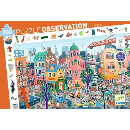 Puzzle obserwacja MIASTO 200 elem. DJ07515
