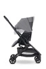 MINI by Easywalker Buggy TURN Kompaktowy wózek spacerowy z obrotowym siedziskiem 360° Soho Grey (z osłoną przeciwdeszczową w zestawie)