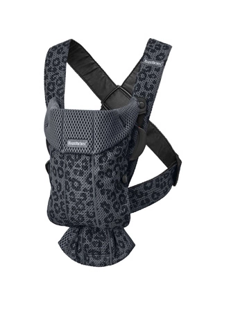 BABYBJORN MINI 3D Mesh – nosidełko, Antracytowy/Leopard