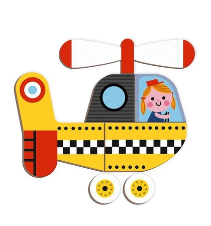 Magnetyczna układanka Pojazdy Magnetibook, Janod