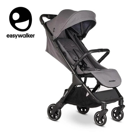 Easywalker Jackey Kompaktowy, samoskładający się wózek spacerowy z torbą transportową Marble Grey