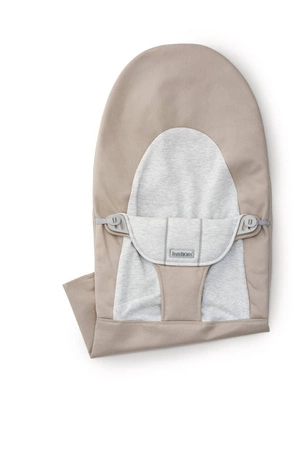 BABYBJORN - poszycie do leżaczka Balance Soft, Beżowy/Szary, Cotton/Jersey 