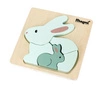 Puzzle drewniane Króliczek z młodymi