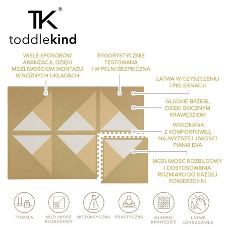 TODDLEKIND Mata do zabawy piankowa podłogowa Prettier Playmat Kyte Wheat