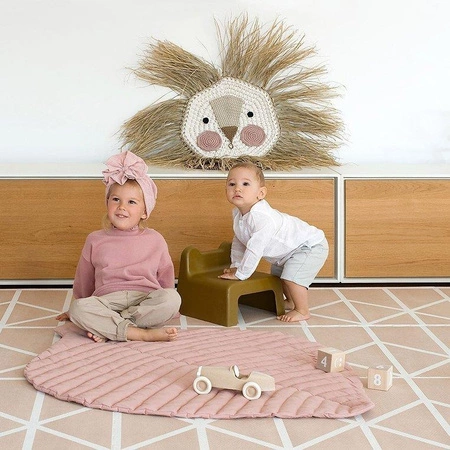 TODDLEKIND Mata do zabawy z bawełny organicznej w kształcie liścia Leaf Mat Sea Shell