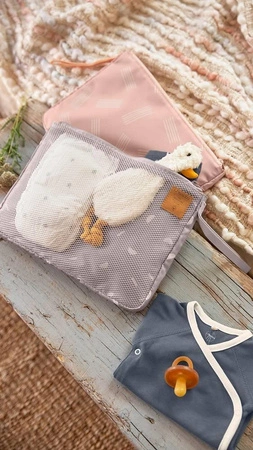 Lassig Casual Label Organizer podróżny z matą do przewijania Blocks taupe