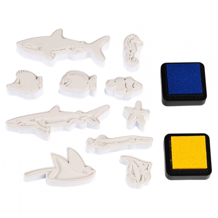 Stempelki dla dzieci, 10 szt., Ocean, 3+, Rex London