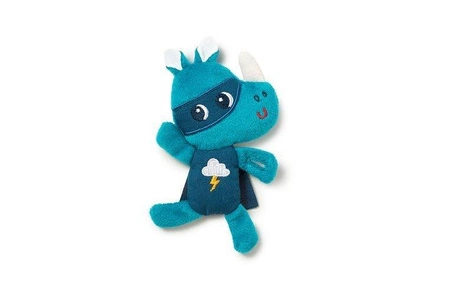 LILLIPUTIENS Książeczka przygodowa z mini-przytulanką kartonowa „Marius superbohater” 2 l+