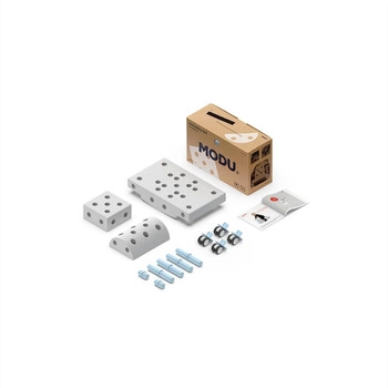MODU Curiosity kit 4in1 - Kreatywne klocki rozwijające motorykę dużą, niebieski