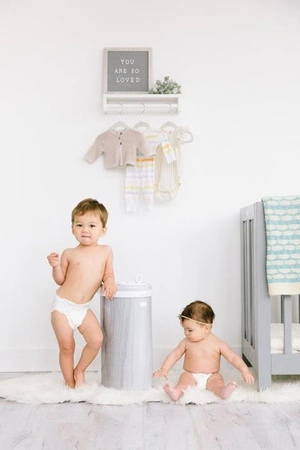 Ubbi Stalowy Kosz na Pieluchy Grey Wood