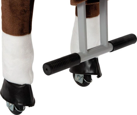 Duży jeżdżący mechaniczny koń na kółkach dla dzieci Brąz Small Foot 12462