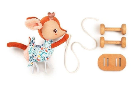 LILLIPUTIENS Przytulanka do ciągnięcia na kółkach Sarenka Stella 12 m+