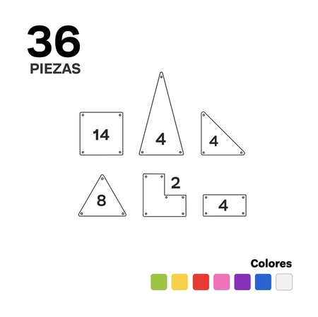 Imanix klocki magnetyczne STAR 36 elem. 350036