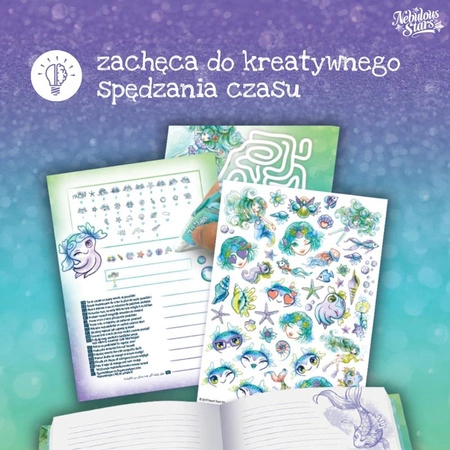 Pamiętnik na kłódkę – z aplikatorem wzorów Marinia Nebulous Stars