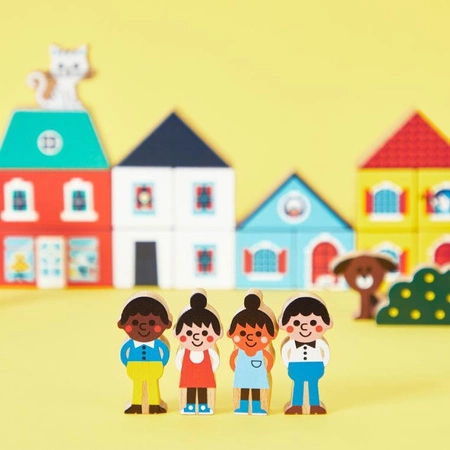 Janod Zestaw klocków i figurek 36 el. Miasto Cross Road 2+