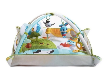 Gimnastyka/mata edukacyjna z pałąkami Kick&Play - Farma