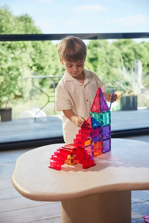 Cleverclixx - Klocki magnetyczne ze schodami - Stairs Set Intense 34 el.