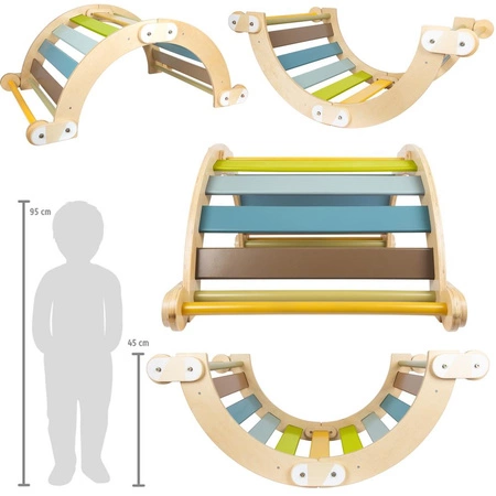 Drewniana huśtawka i drabinka 2w1 Przygoda 12239-Small Foot, zabawy ruchowe i rozwojowe
