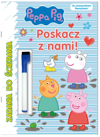 Poskacz z nami. Świnka Peppa. Zadania do ścierania