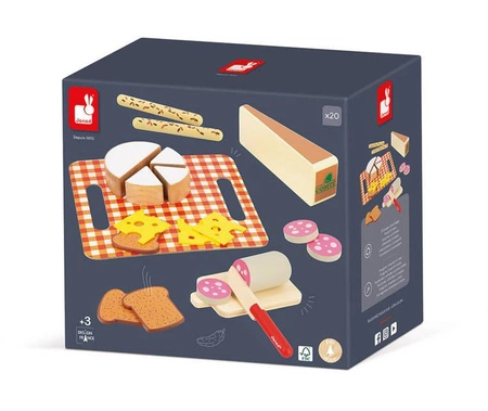 Zestaw francuskich przekąsek deska serów i wędlin 3+, Janod