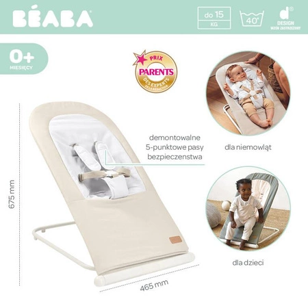 Beaba Leżaczek składany Eazy Relax Greige