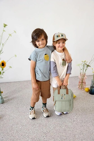 Lassig Plecak mini kwadratowy Little Gang Light khaki