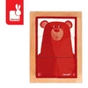 Klocki drewniane 6 elementów puzzle Baby Forest, Janod