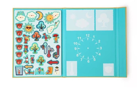 Scratch, magnetyczna układanka - kształty i kolory Zegar i pogoda