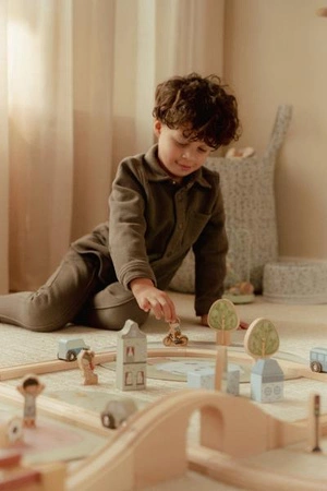 Little Dutch Drewniana kolejka XXL - 107 elementów LD4487