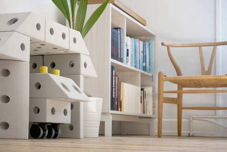 MODU Curiosity kit 4in1 - Kreatywne klocki rozwijające motorykę dużą, żółty