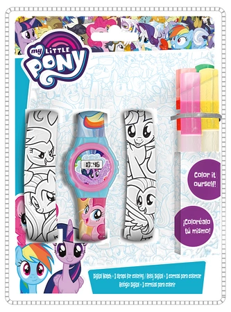 Zestaw zegarek cyfrowy z paskami do kolorowania i markerami MLP MLP17014