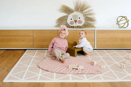 TODDLEKIND Mata do zabawy z bawełny organicznej w kształcie liścia Leaf Mat Sea Shell