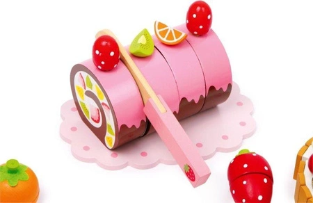 Drewniany kuferek pełen słodkości, small foot - zabawki dla dziewczynek