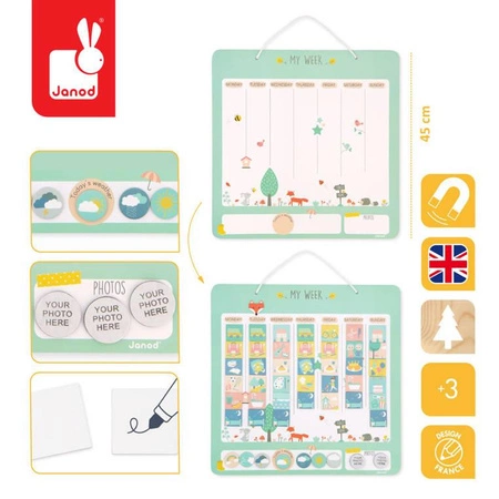 Planer tygodniowy magnetyczny 3+, Janod