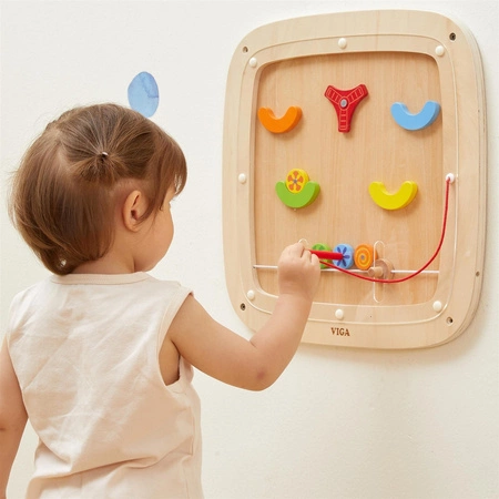 VIGA Drewniana Tablica Manipulacyjna Sensoryczna Gra w Pinball