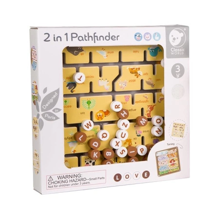 CLASSIC WORLD Gra Logiczna 2w1 Tablica Edukacyjna Nauka Angielskiego dla Dzieci Słówka i Farma