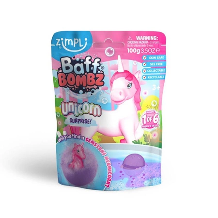 Kule do zabawy do kąpieli dla dzieci Baff Bombz Unicorn Suprise, 3+ Zimpli Kids