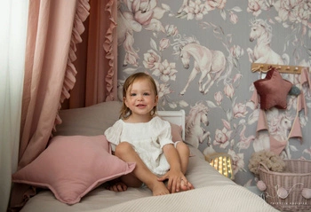 UNICORNS GRAY Tapeta Malumi