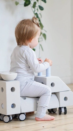 MODU - Half Ball Kit - piankowe półkule rozwijające motorykę dużą, niebieskie