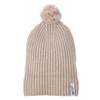 Lodger Czapeczka z wełny merino 100% beżowa Beige 6-12 m