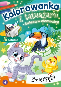 Zwierzęta. Kolorowanka z tatuażami (świecą w ciemności!)