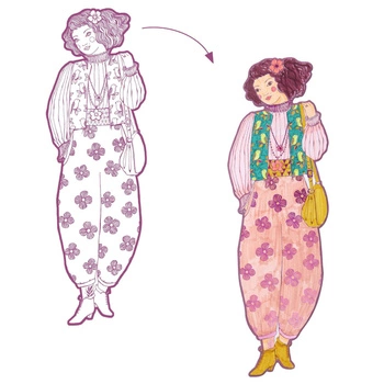 Kolorowanki elegantki - Rosemary DJ09551