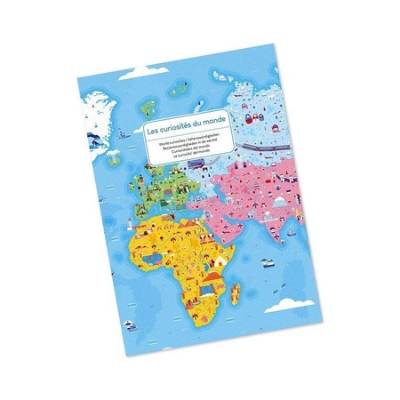 Puzzle edukacyjne z figurkami 3D Cuda świata 350 elementów 7 +, Janod