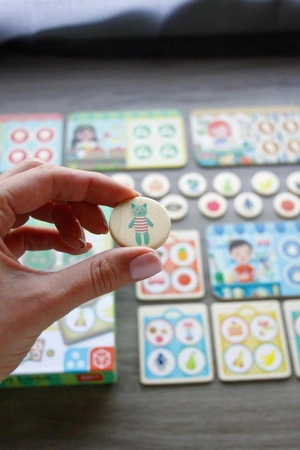 Drewniana gra Apli Kids - Memo Lotto Zakupy