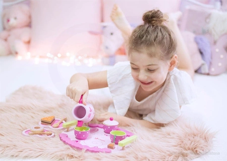 CLASSIC WORLD Drewniany Zestaw do Herbaty 15 el.