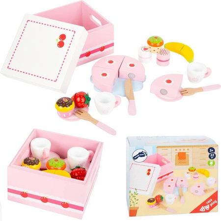 Zestaw do zabawy Owocowe przyjęcie z tortem 11796-Small Foot, zabawki drewniane dla dzieci